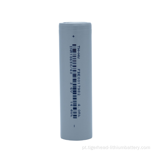 Bateria cilíndrica de íon de lítio 18650 2600mAh 3,7V